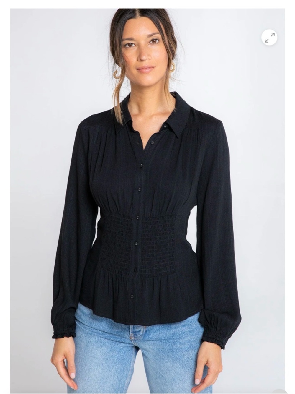 LOVESTITCH smocked blouse, size M, NWT